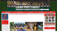 Desktop Screenshot of legendssportsleagues.com