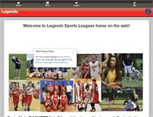 Tablet Screenshot of legendssportsleagues.com